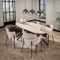 Romano Ovaler Esstisch aus Keramik 180cm - Dänisches Design
