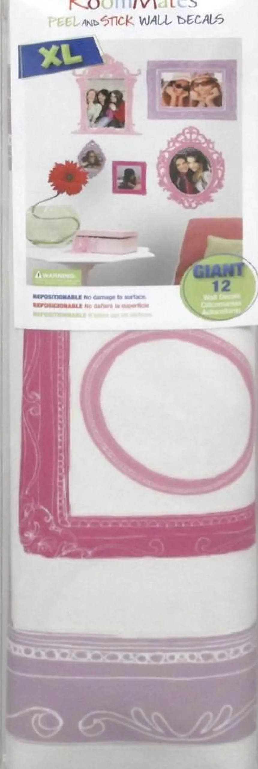 RoomMates Wandsticker - Bilderrahmen rosa und lila
