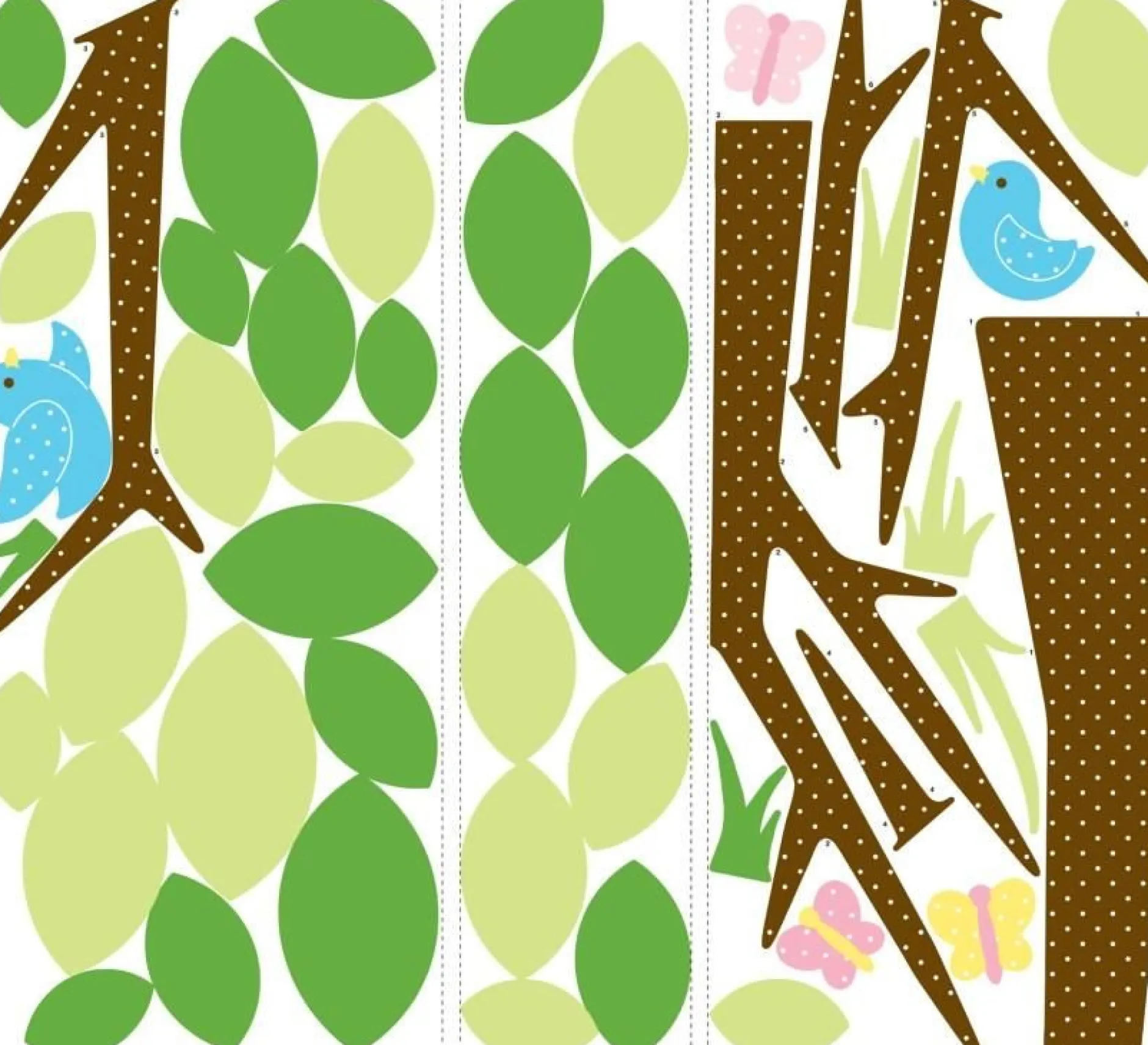 RoomMates Wandsticker - gepunkteter Baum