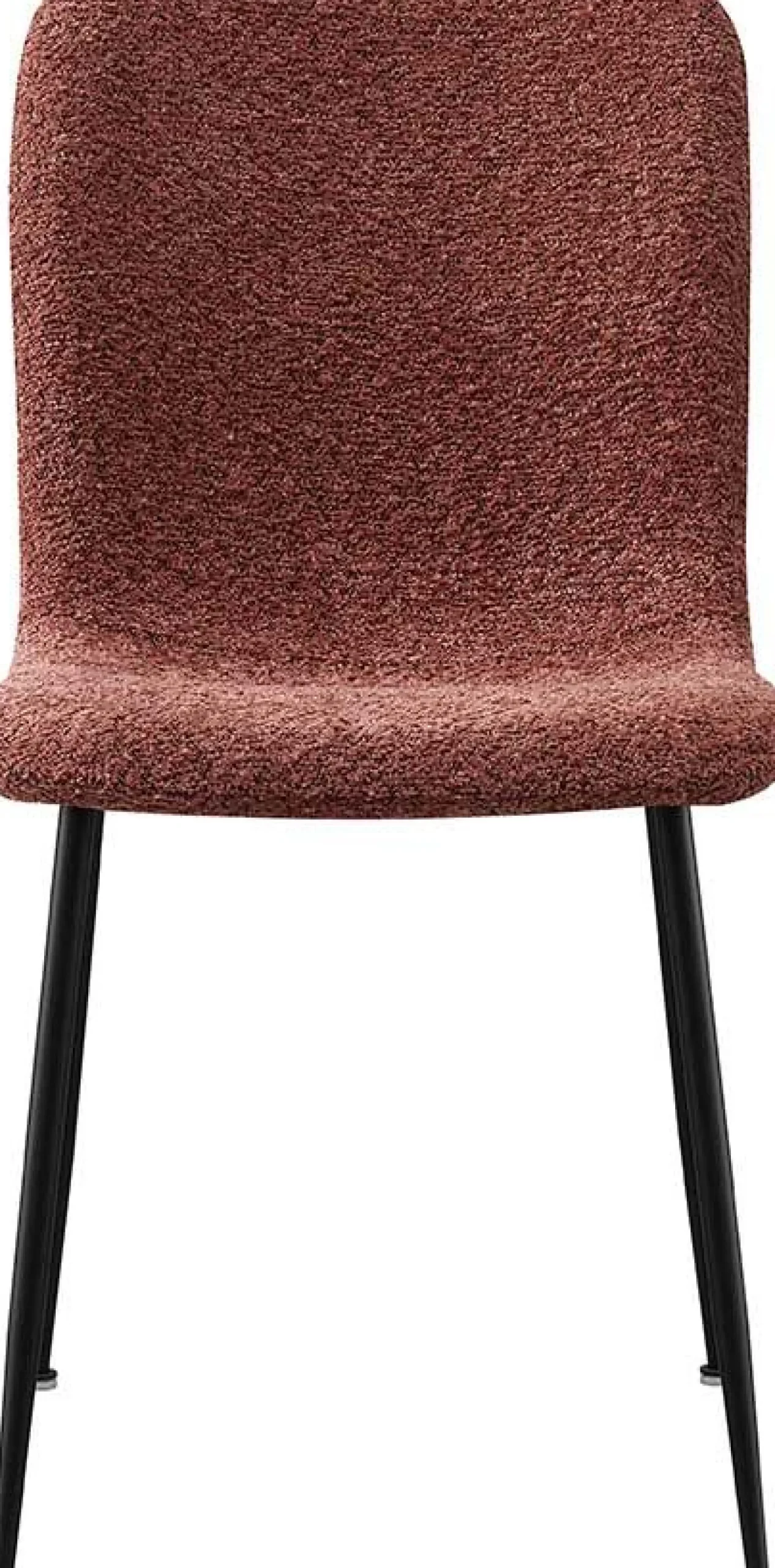 Rosa Bouclé Stuhl Alice | Metallbeine | H81.5xB42xT57cm