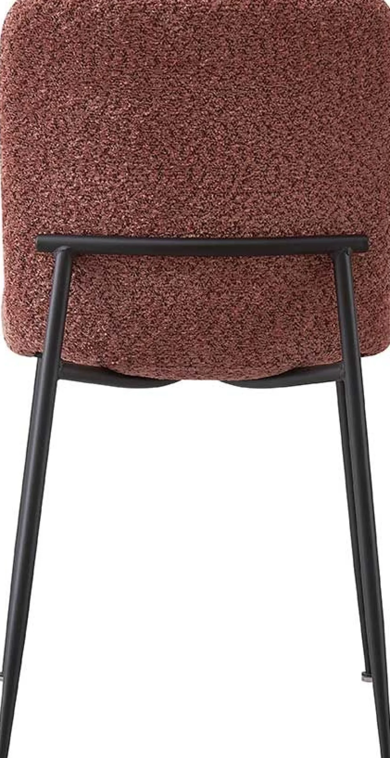 Rosa Bouclé Stuhl Alice | Metallbeine | H81.5xB42xT57cm