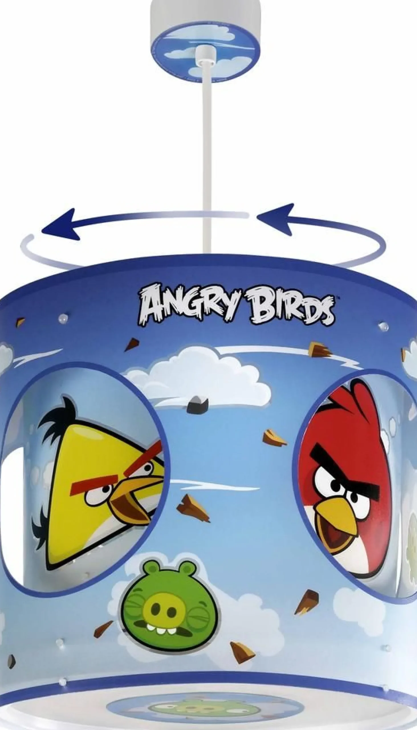 Rotierende Hängelampe Angry Birds