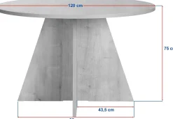 Runder Esstisch Virella - Ø120x75cm - Atlantic Pine