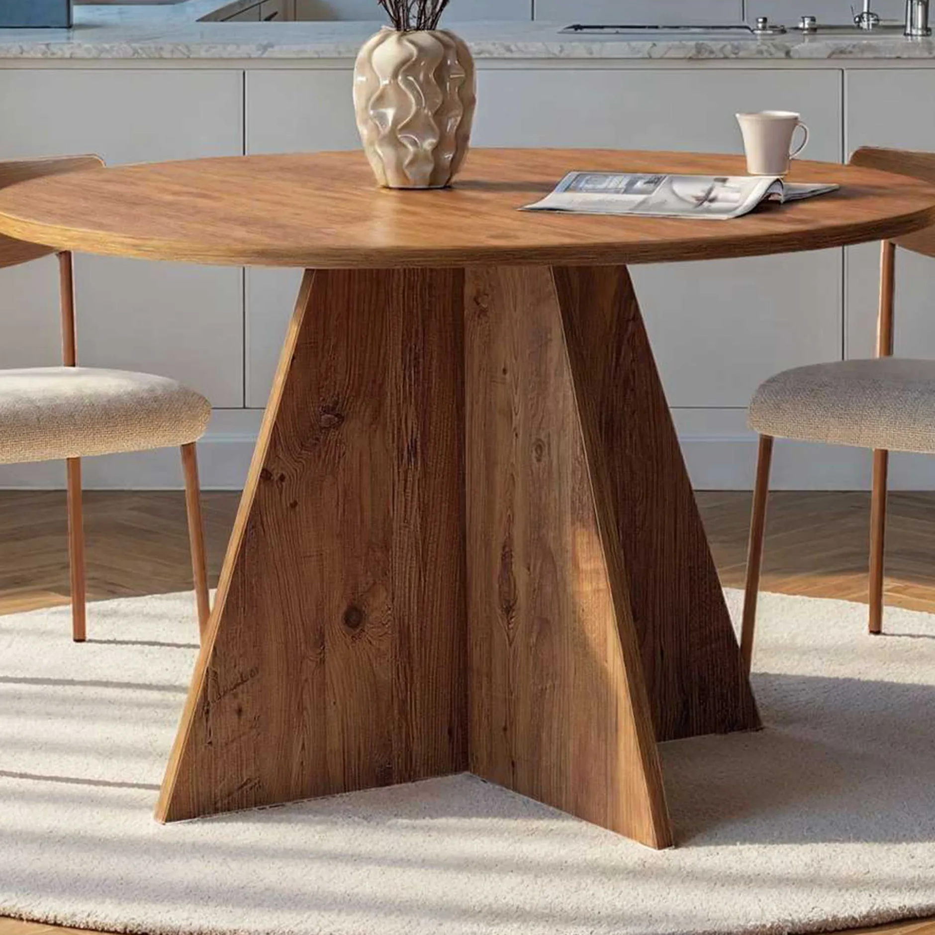 Runder Esstisch Virella - Ø120x75cm - Atlantic Pine
