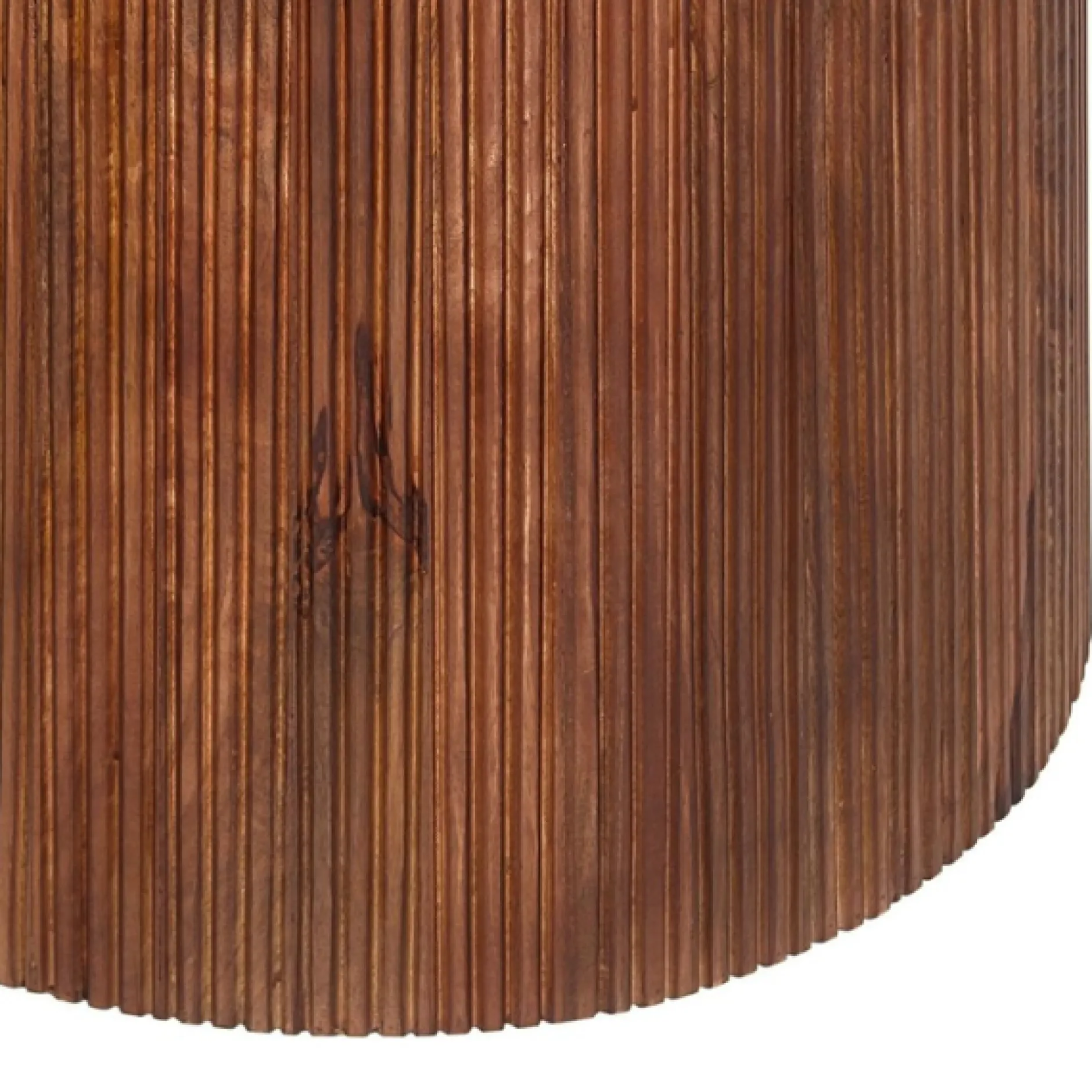 Runder hellbrauner Tisch Miguel | Magnolienholz massiv | 76H x 130B x 130D cm