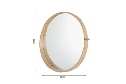 Runder Spiegel Ria | Ø80 x 10 cm | Old Oak Design