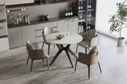 Runder Tisch Apollo | Ø110 x 76 cm | Weiß