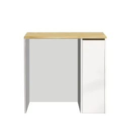 SA1 Badezimmerschrank | 100 % MELAMIN | Walnuss, Weiß