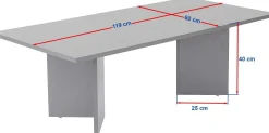Sabin Couchtisch | 100 % MELAMIN | Walnuss