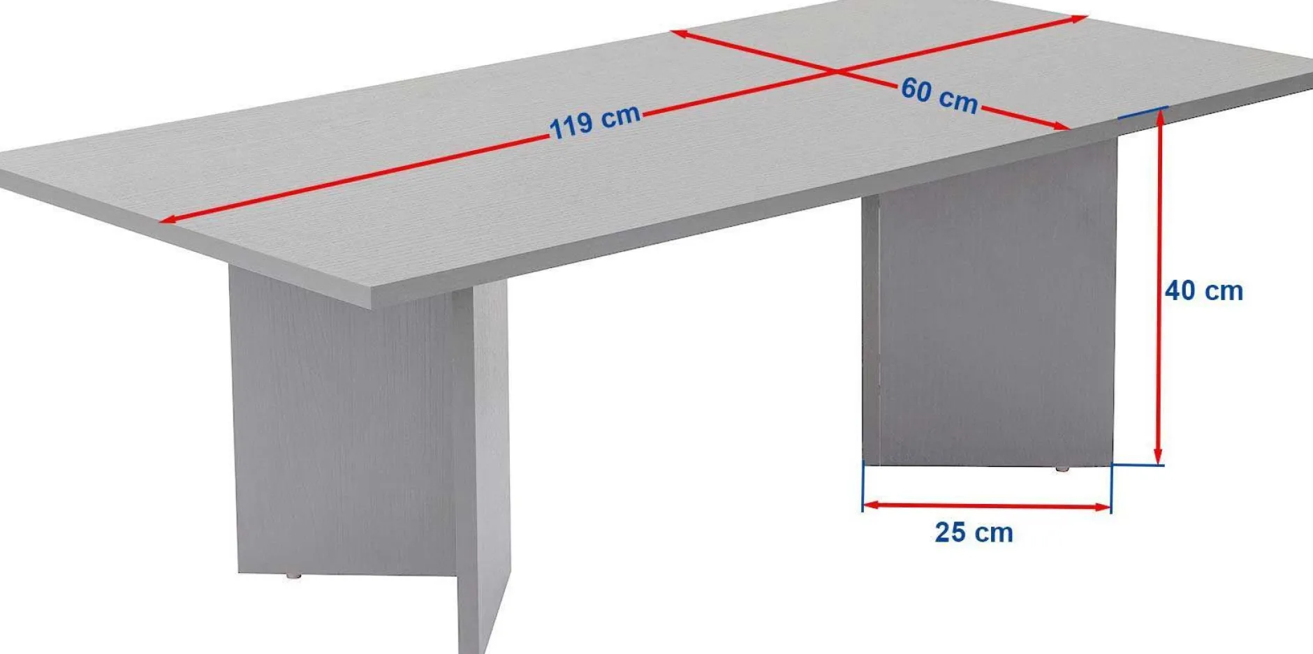 Sabin Couchtisch | 100 % MELAMIN | Walnuss