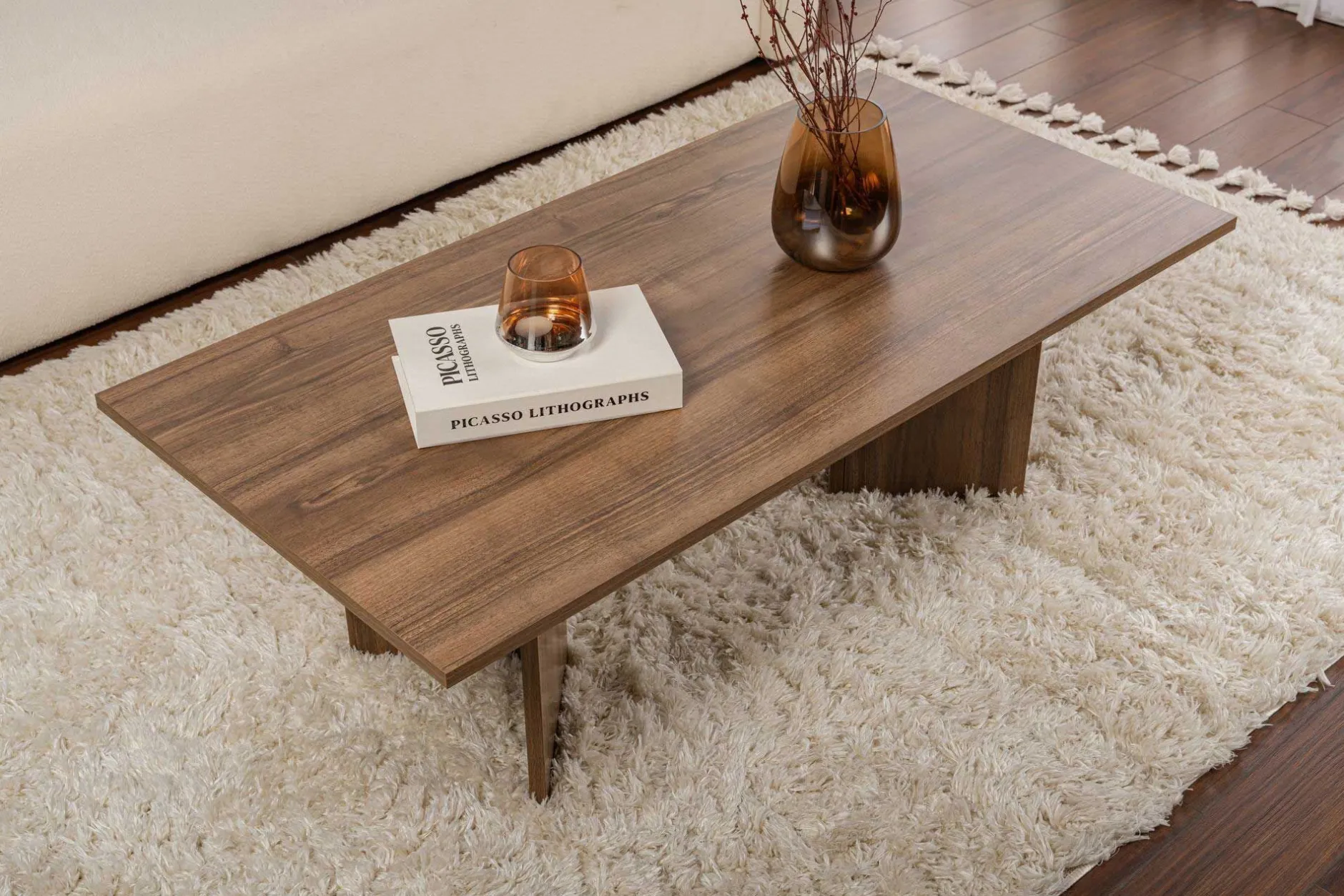 Sabin Couchtisch | 100 % MELAMIN | Walnuss