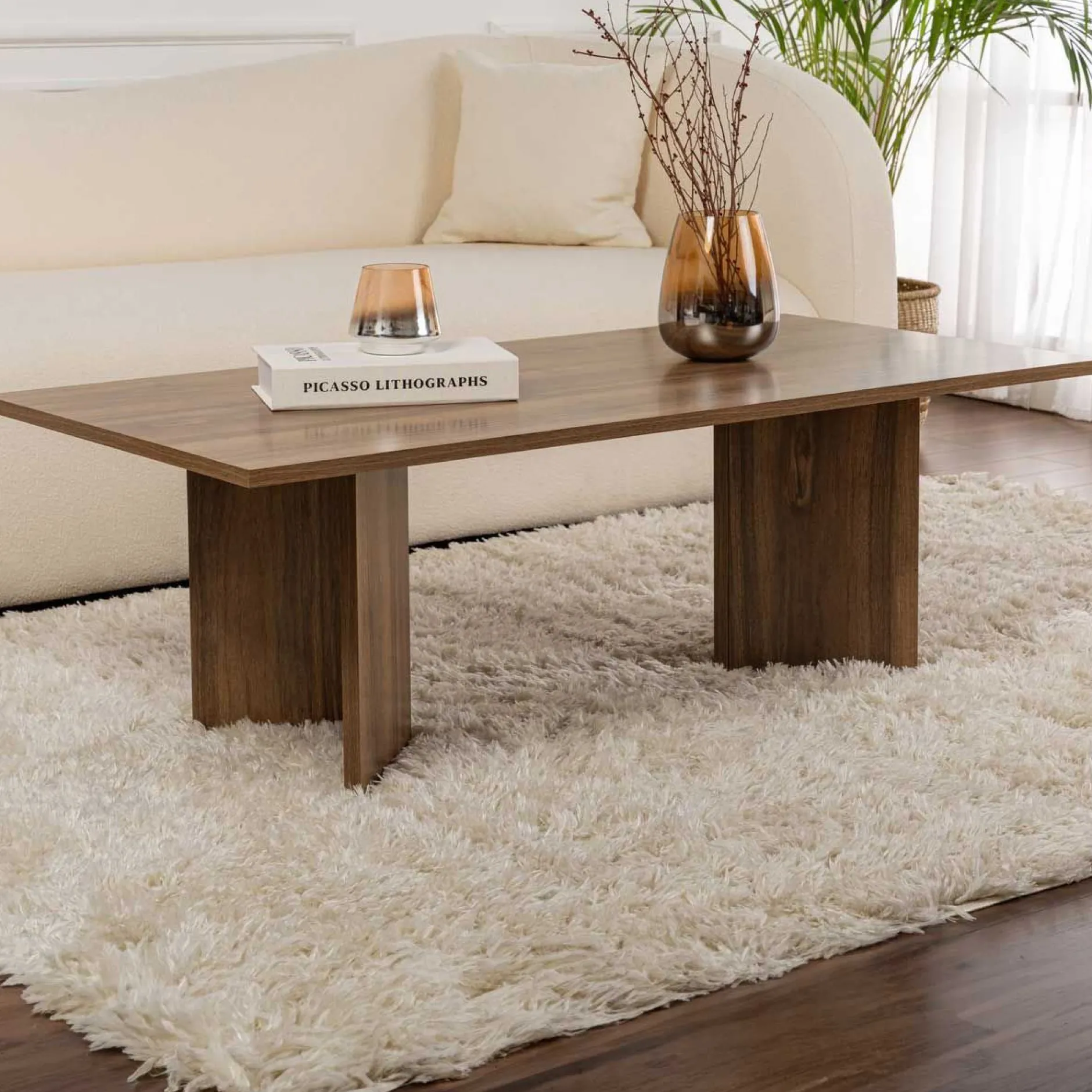 Sabin Couchtisch | 100 % MELAMIN | Walnuss