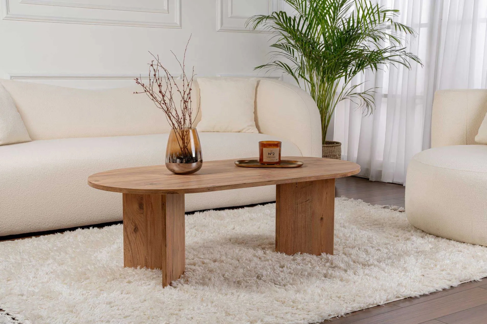 Sable Couchtisch | 100 % MELAMIN | Atlantische Kiefer