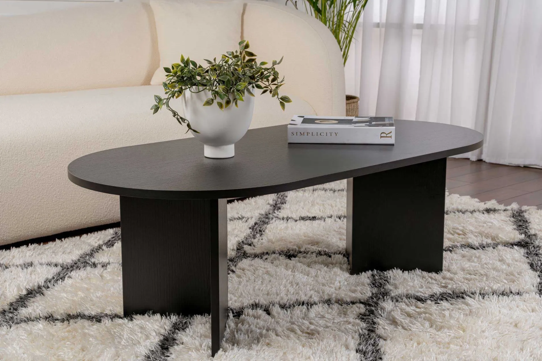 Sable Couchtisch | 100% MELAMIN | Holz Schwarz