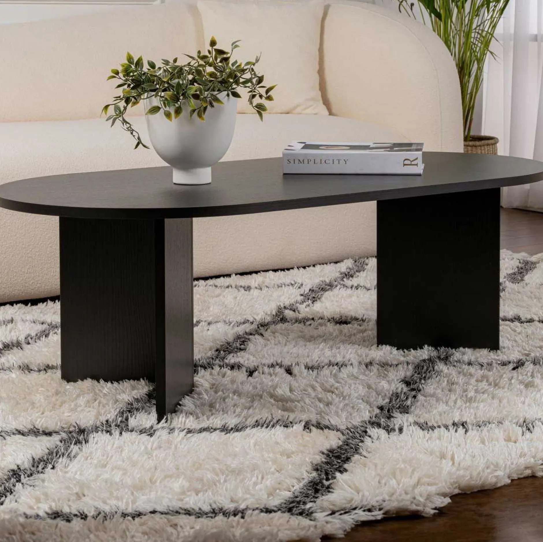 Sable Couchtisch | 100% MELAMIN | Holz Schwarz