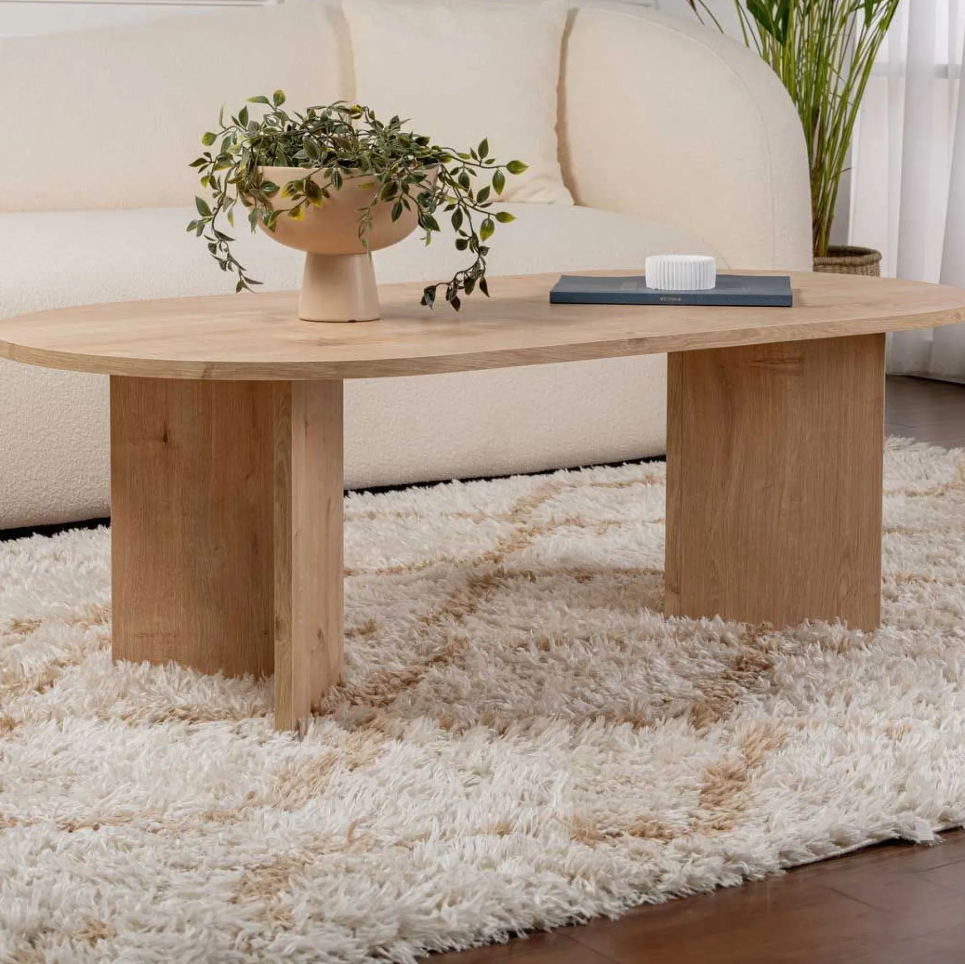Sable Couchtisch | 100 % MELAMIN | Saphir-Eiche