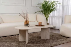 Sable Couchtisch | 100 % MELAMIN | Travertin