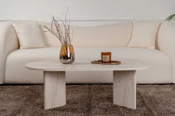 Sable Couchtisch | 100 % MELAMIN | Travertin