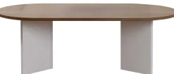 Sable Couchtisch | 100 % MELAMIN | Walnuss, Weiß