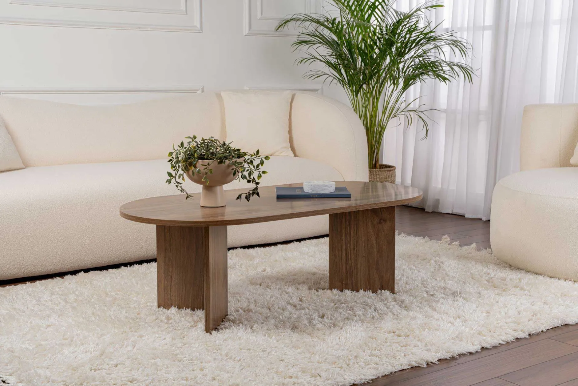 Sable Couchtisch | 100 % MELAMIN | Walnuss