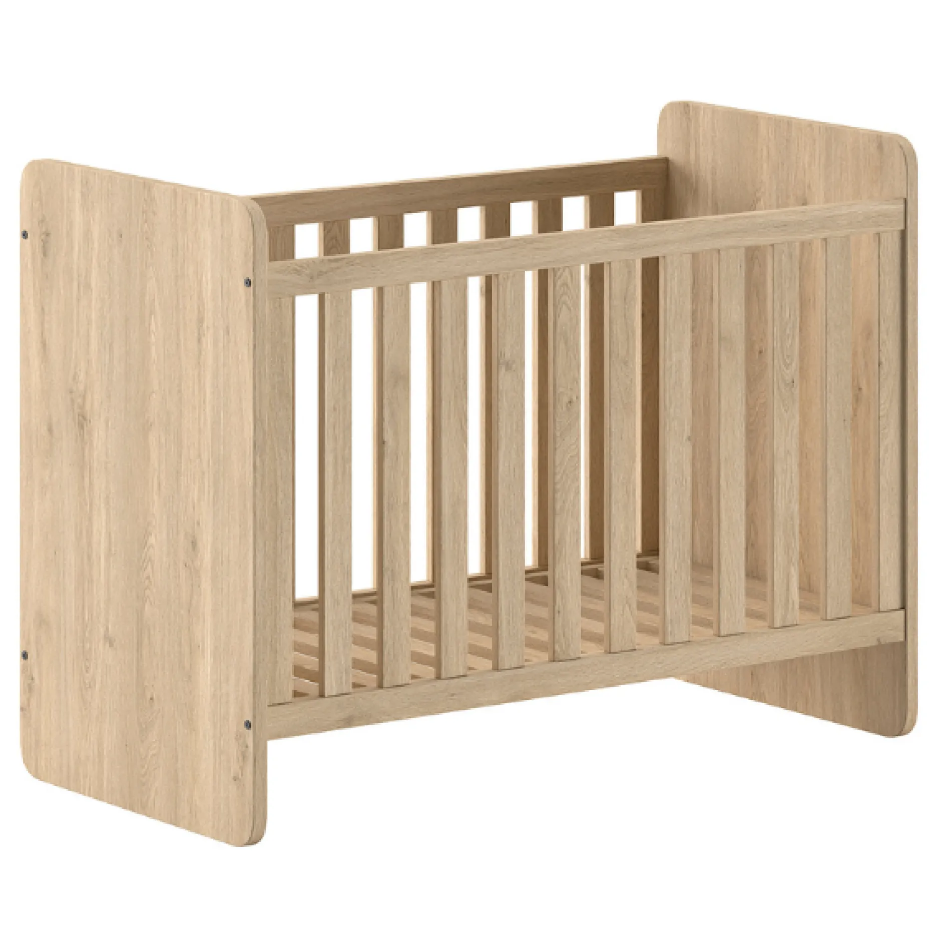 SammieBabyzimmer : Ausziehbares Bett, Kommode mit Wickeltisch - Eichendekor