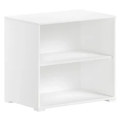 Sammie Halbhohes Bett 90x200cm - mit Schreibtisch und Stauraum - weiß