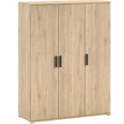 Sammie Kleiderschrank - 150x59x199cm - 3 Türen - Eiche Dekor