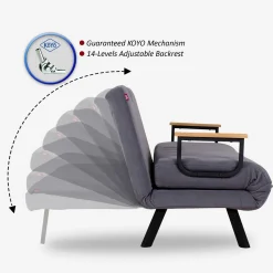 Sando 2-Sitzer-Schlafsofa | Metallrahmen | Petrolgrün