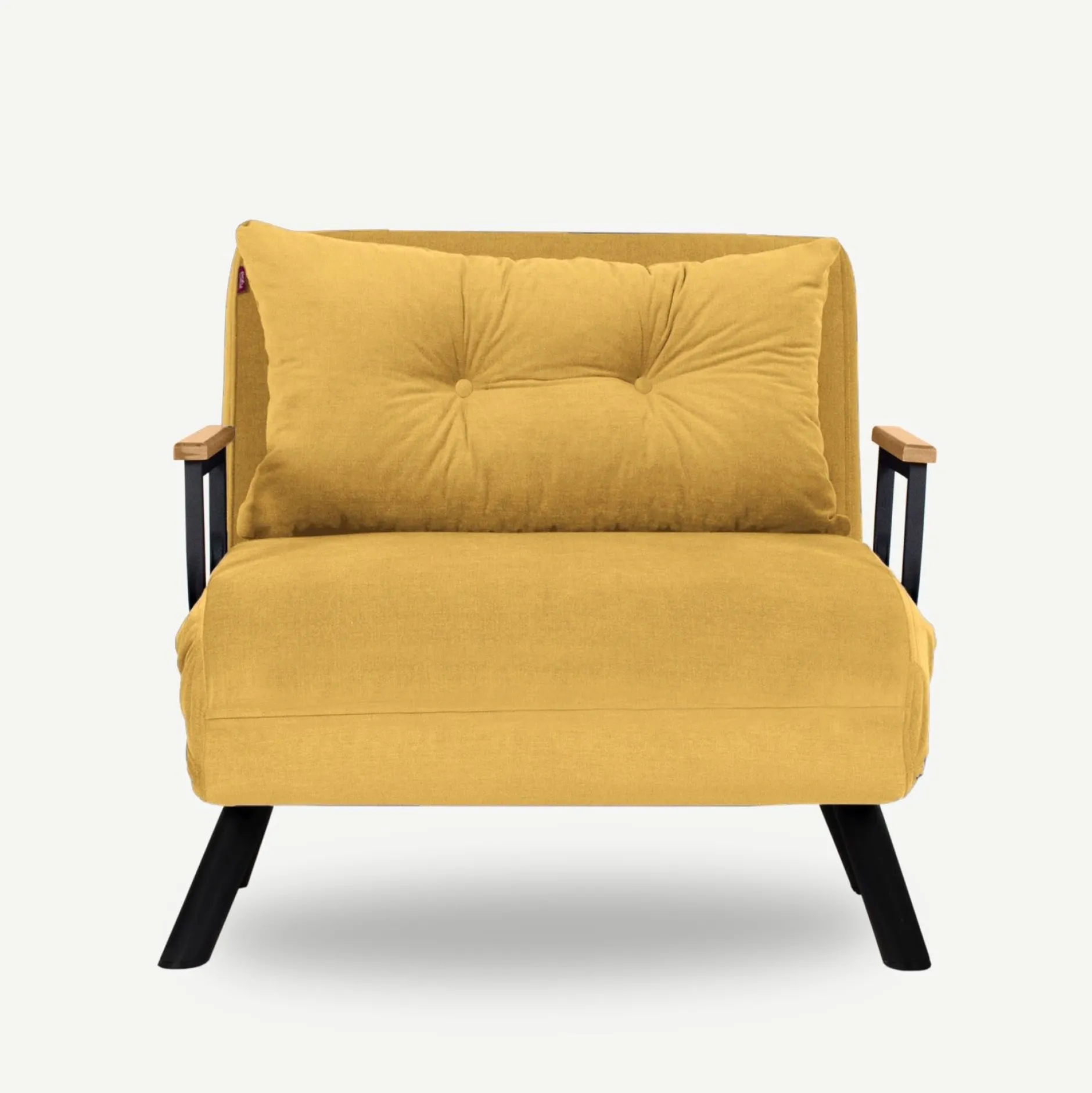 Sando 1-Sitzer-Schlafsofa | Metallrahmen | Senfgelb
