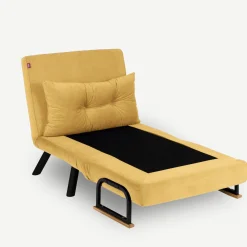 Sando 1-Sitzer-Schlafsofa | Metallrahmen | Senfgelb