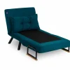 Sando 1-Sitzer-Schlafsofa | Metallrahmen | Petrolgrün