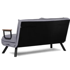 Sando 2-Sitzer-Schlafsofa | Metallrahmen | Grau
