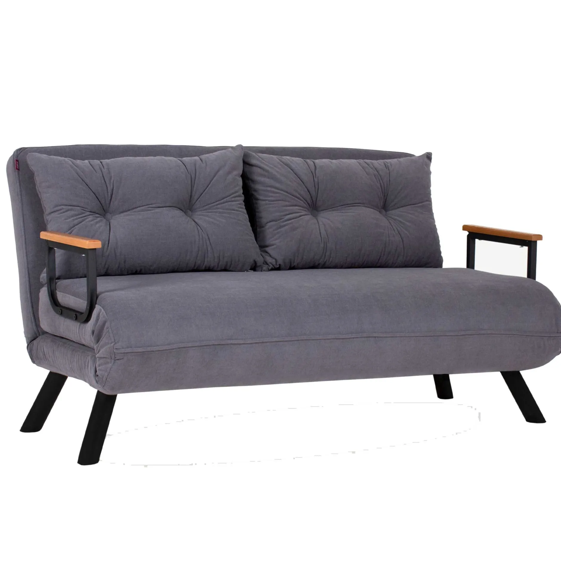 Sando 2-Sitzer-Schlafsofa | Metallrahmen | Grau