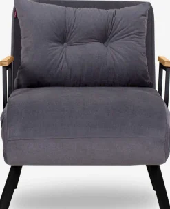Sando 1-Sitzer-Schlafsofa | Metallrahmen | Grau