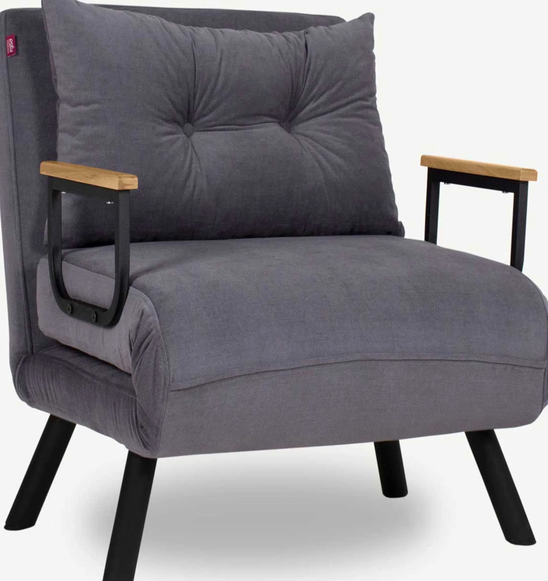 Sando 1-Sitzer-Schlafsofa | Metallrahmen | Grau