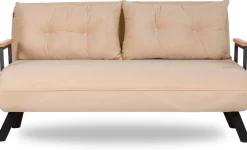 Sando 2-Sitzer-Schlafsofa | Metallrahmen | Creme