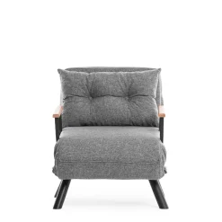 Sando 1-Sitzer-Schlafsofa | Metallrahmen | Hellgrau