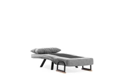 Sando 1-Sitzer-Schlafsofa | Metallrahmen | Hellgrau