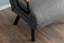 Sando 1-Sitzer-Schlafsofa | Metallrahmen | Hellgrau