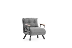 Sando 1-Sitzer-Schlafsofa | Metallrahmen | Hellgrau