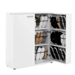 Satinweißer Schuhschrank