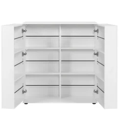 Satinweißer Schuhschrank