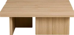 Satz von 2 Couchtischen Arallo - 120x120x38cm - Eiche Dekor