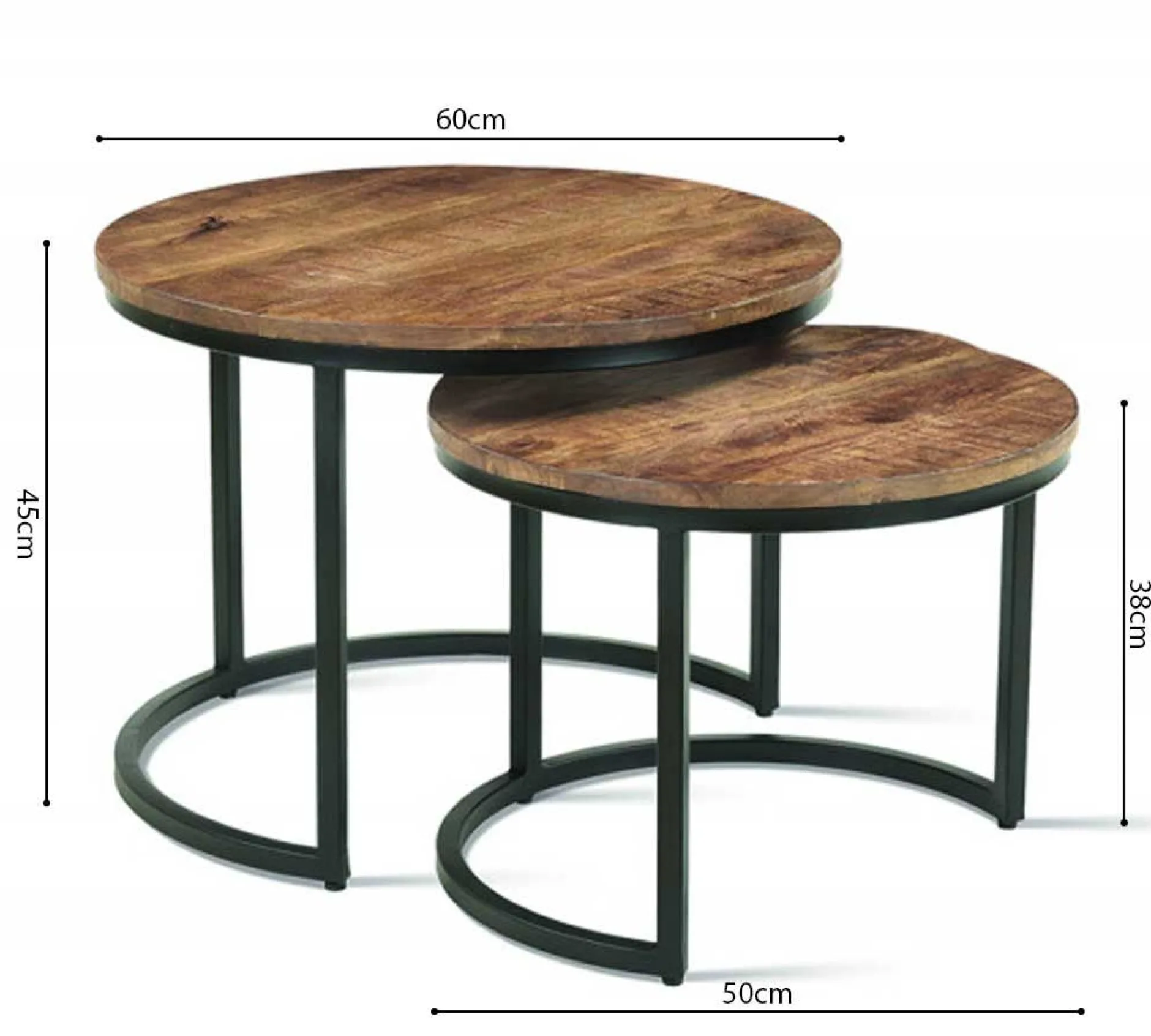 Satz von 2 Couchtischen Gaja-Magnolienholz