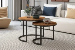Satz von 2 Couchtischen Gaja-Magnolienholz