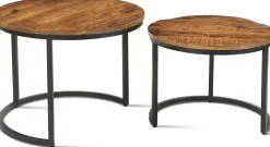 Satz von 2 Couchtischen Gaja-Magnolienholz