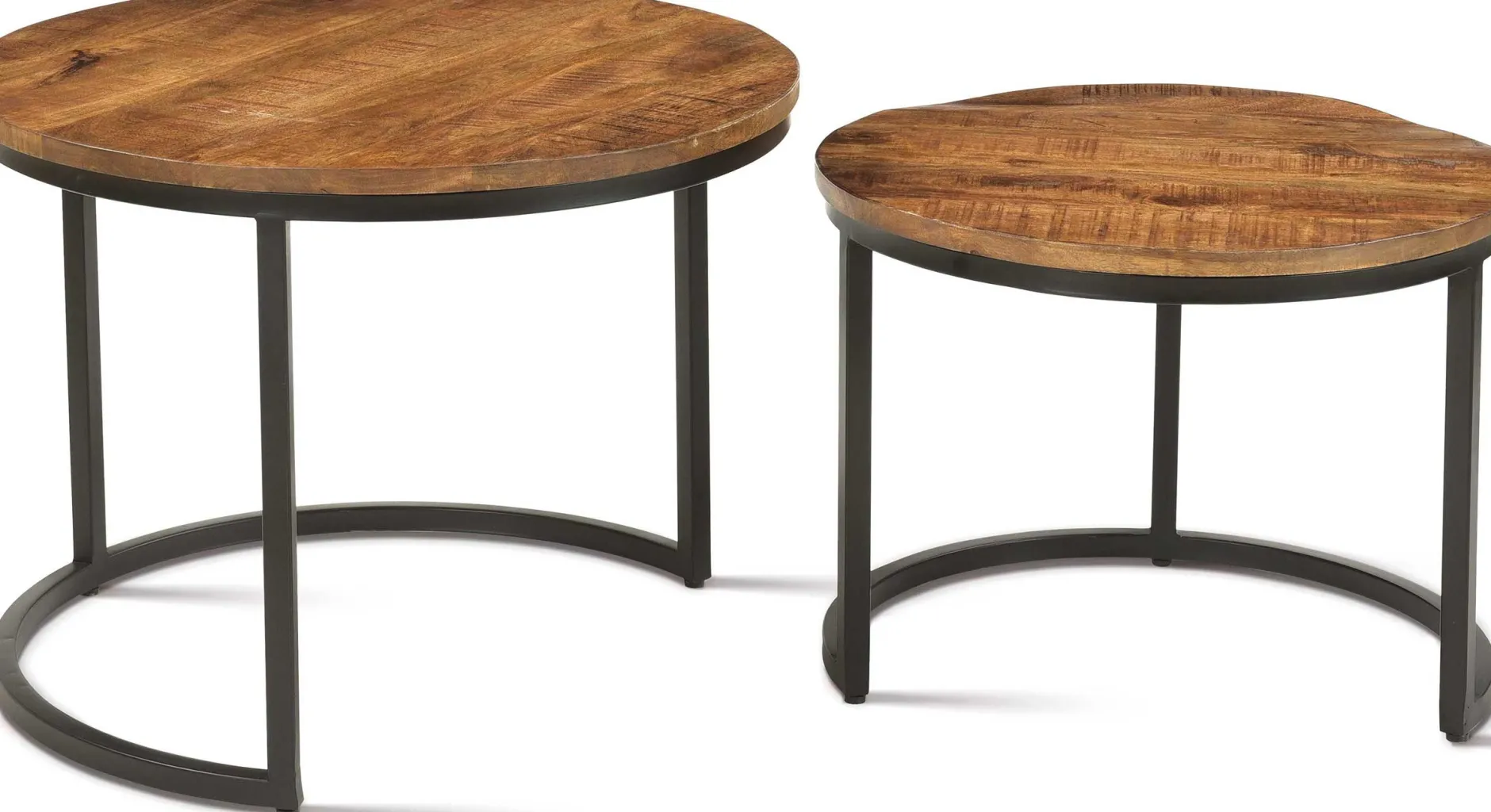 Satz von 2 Couchtischen Gaja-Magnolienholz