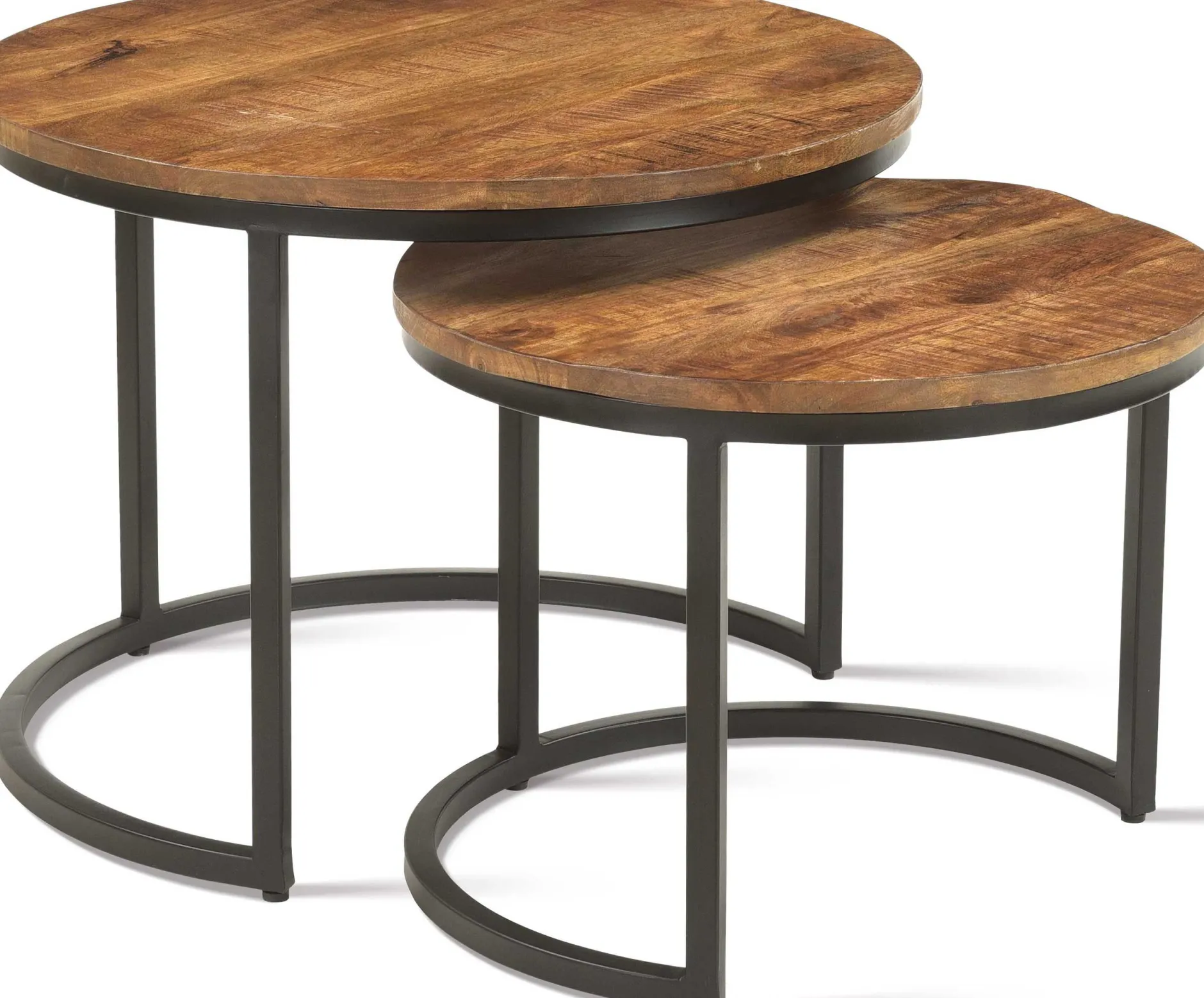 Satz von 2 Couchtischen Gaja-Magnolienholz