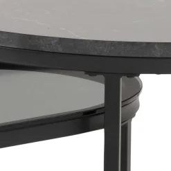 Satz von 2 Couchtischen Spiro - schwarz/grau