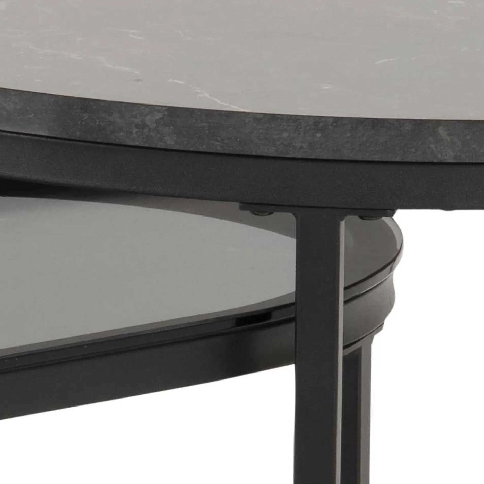 Satz von 2 Couchtischen Spiro - schwarz/grau
